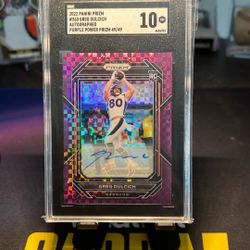 2022 Prizm Greg Dulcich RC Auto Purple Power #/49 SGC 10