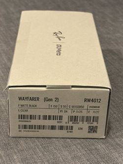 Rayban Wayfarer gen 2 meta glasses