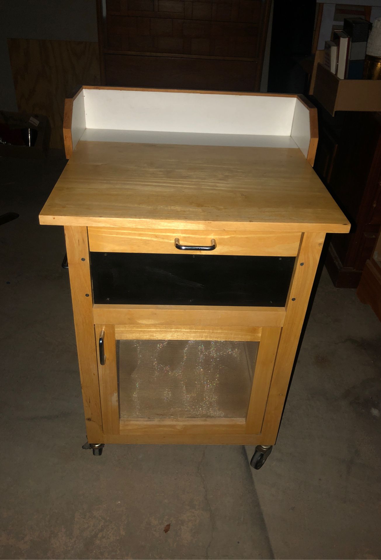 Small kitchen mobile island or craft table