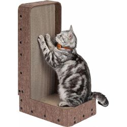 26.8" Cat Scratcher, L-Shaped Vertical, Dark Brown