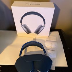 airpod max blue with receipt