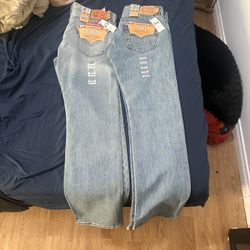 Two Pairs Of Levi 501 Jeans 