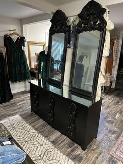 Credenza & Matching Mirrors