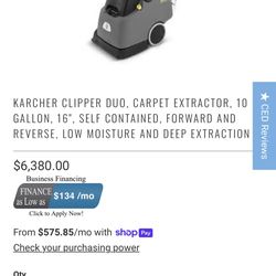 Carpet Extractor, Karcher Clipper Duo