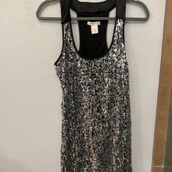 Sparkly Silver Sequence Dress