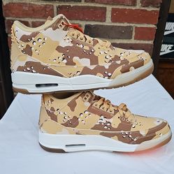 Jordan WNBA x Air Jordan 3 Desert Camo Brown Camouflage Sneaker HM4(contact info removed) size 8M