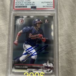 Ronald Acuna Jr Prospects Auto PSA DNA certified