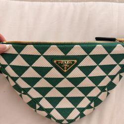 Prada Triangle Green Shoulder Bag