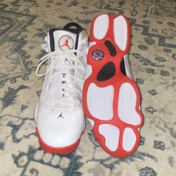 Size 18- Jordan 6 Rings White University Red