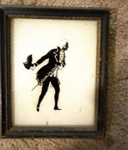 Vintage Silhouette Reverse Painting Reliance T-3 Original Frame
