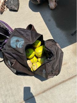 Bags of softballs