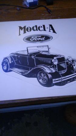 Clip art for advertising on a model A