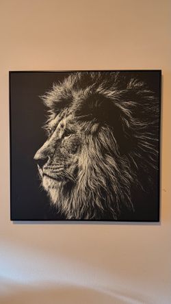 Black & White Lion Wall Art