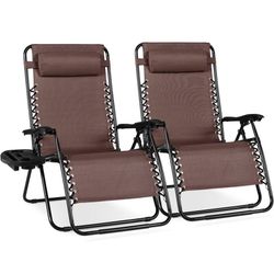 Zero Gravity Reclining Outdoor Chairs (Set of 2)