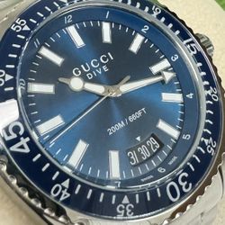 Gucci Dive 44mm Blue Dial Quartz Men's Watch