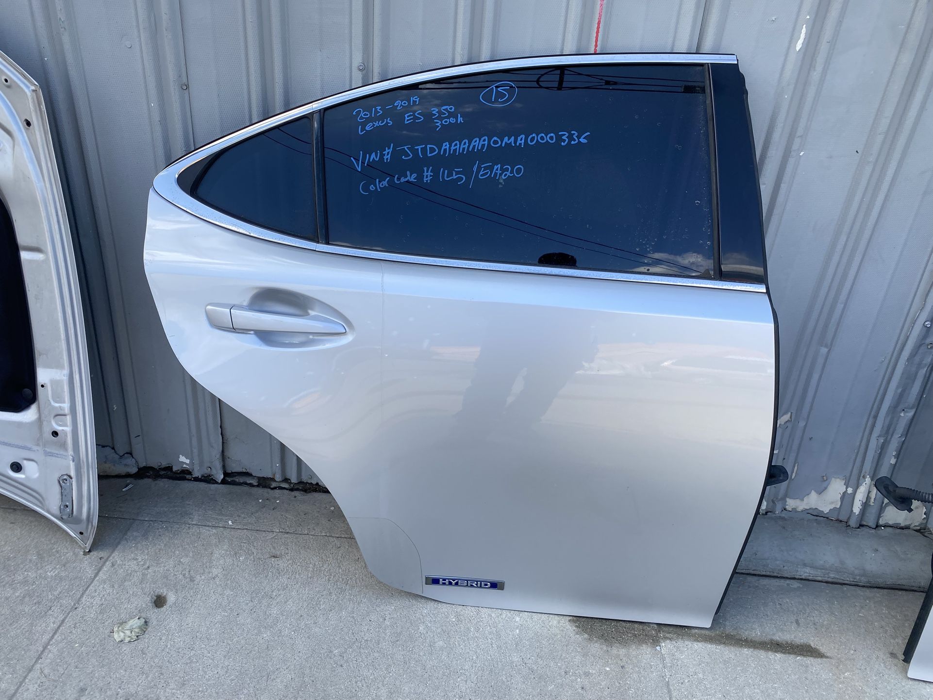 2013-2019 Lexus Es350 Ri Rear Door