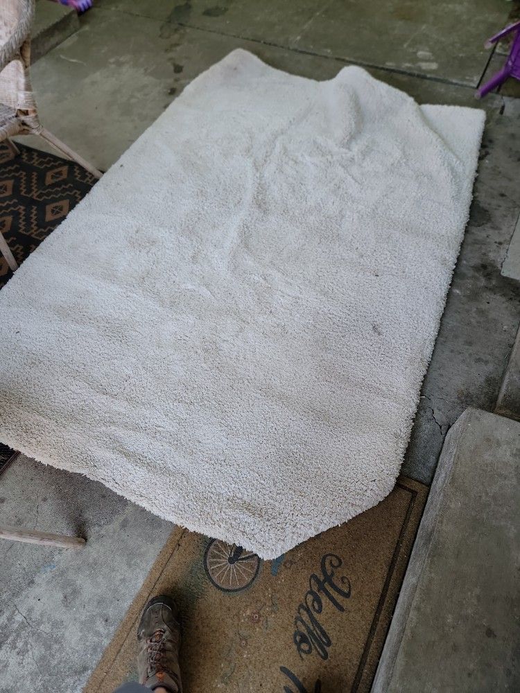 Free Big Fluffy White Rug.