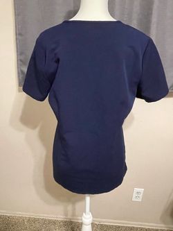 Navy Blue Scrub Top Short Sleeve Figs