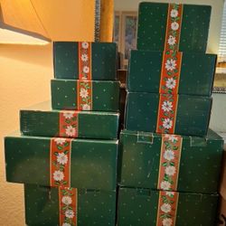 54 Christmas Dishes Collectible Classic Traditions Holiday Dinnerware Set – 56+ Pieces –  in Boxes