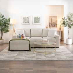 93” Sectional Tan Couch 