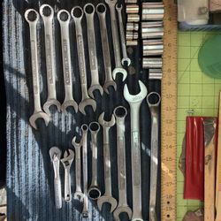 36 pieces of Craftsman socket and wrenches 