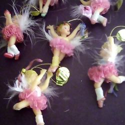 6 Angel Toes Xmas Ornaments Ashton Drake