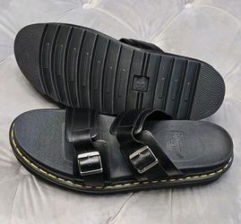 Dr. Doc’s Martens DM Myles Mens 14 US Black Leather Outdoor Strappy Sandals NEW