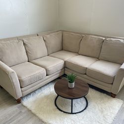 Delivery Available- Lane Furniture Beige Sectional Couch