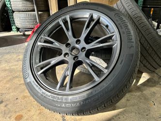 4x USED 2025 Tesla Model Y Wheels Gemini Charcoal Rims Continental Tires 30-40%