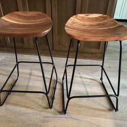 Set of Two Counter-height Stools
