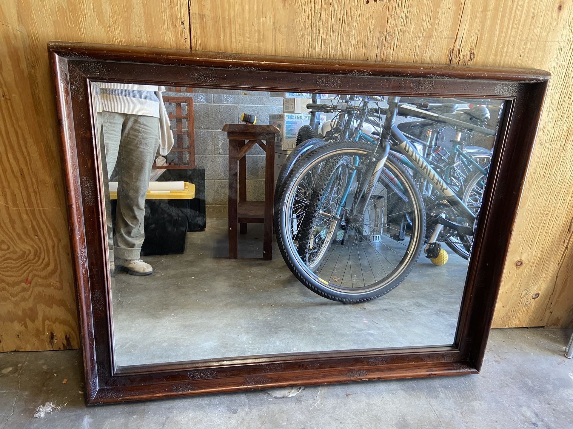 Heavy Wooden Mirror 45x36