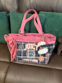 Juicy Couture Pink Plaid Tote Bag
