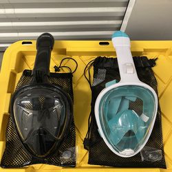 (2) Like New Adult Snorkel Gear Both For $35