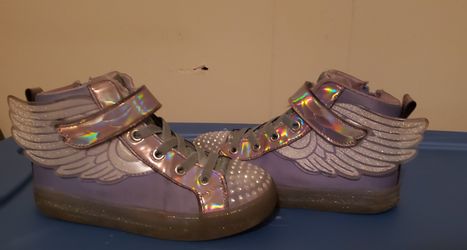 Skechers Lilac Light Up High Tops With Wings