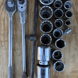 3/4” Drive Snap-on and Proto Rackets And Sockets