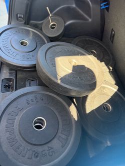 Very nice and durable Olympic bumper weight plates set