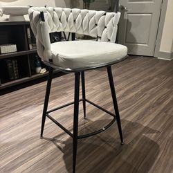 White Swivel Counter stools
