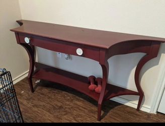 Red console table