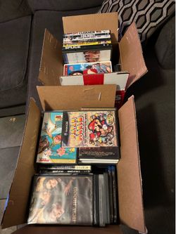different variety of DVD movie 2 boxes of different variety of DVD movies