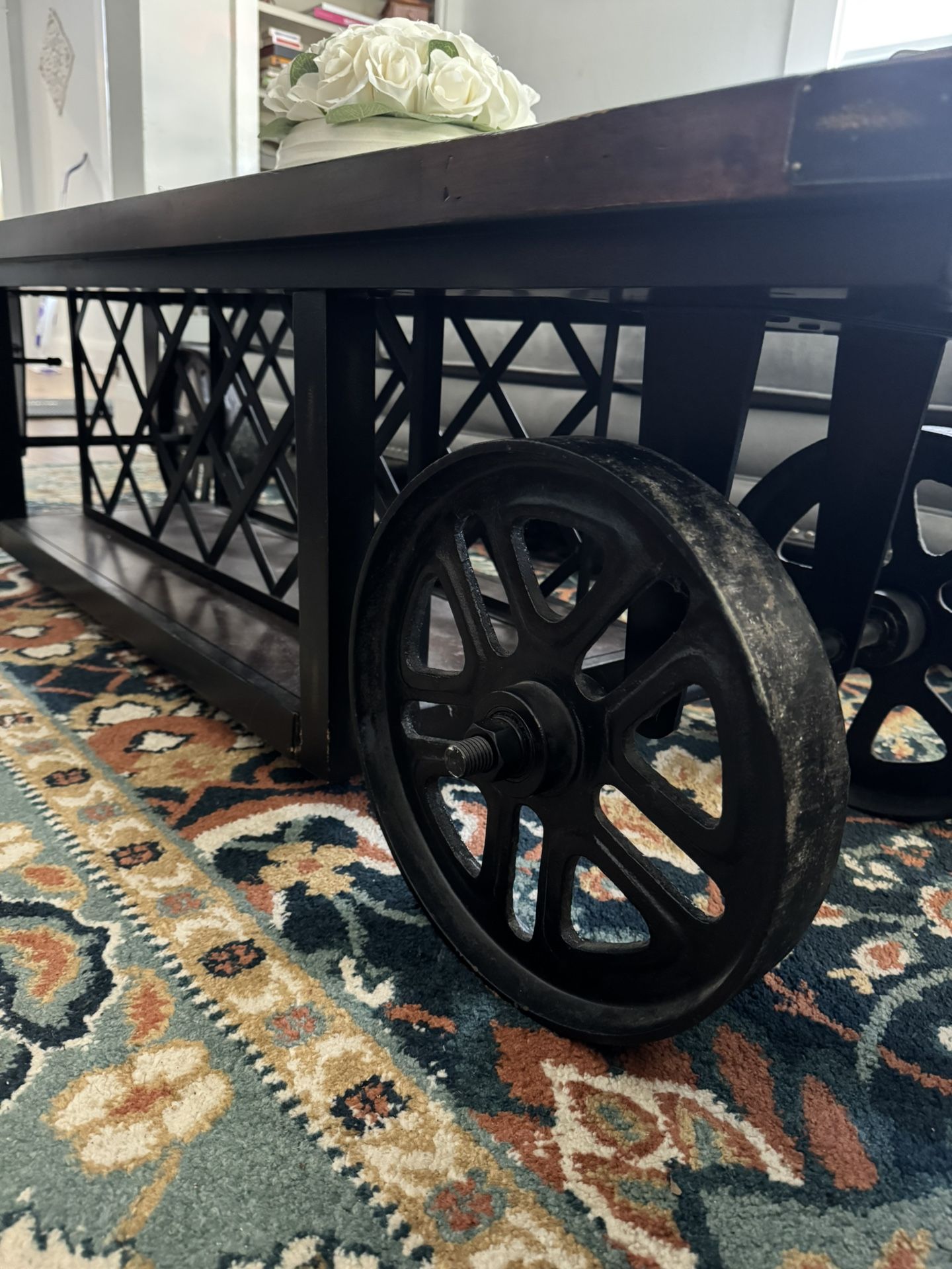 Antique/ Vintage Wheel Table