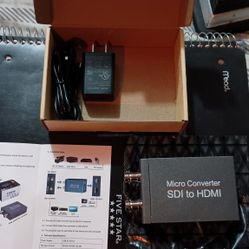 2 - SHUITING HDMI to SDI, HDMI to 3G-SDI/HD-SDI Converter, Audio Embedder 2 Way SDI Converter Dual SDI Output Adapter Support 1080P 