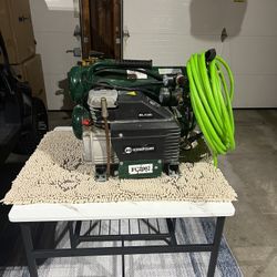 Rollair Air Compressor Bull With Hose Triple Outlet 