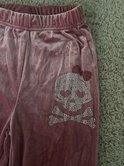 Pink flare rhinestone pants
