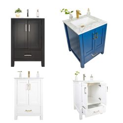 24In Vanity with Defects - Carrara Marble Countertop And Ceramic Sink