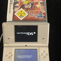 Nintendo White DSi  Japan Import Handheld Console + Game (NARUTO) 