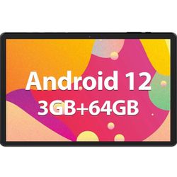 Android Tablet, 10 inch Android 12 Tablet, 3GB RAM 64GB ROM 512GB Expand, 8000mAh Battery, WiFi, Bluetooth, Dual Camera, HD Touch Screen, Google GMS C