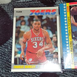 Basketball bundle of 3 Barkley cards Fleer 86 sticker Fleer 86-87 Hoops 89 cash porch pickup Redmond