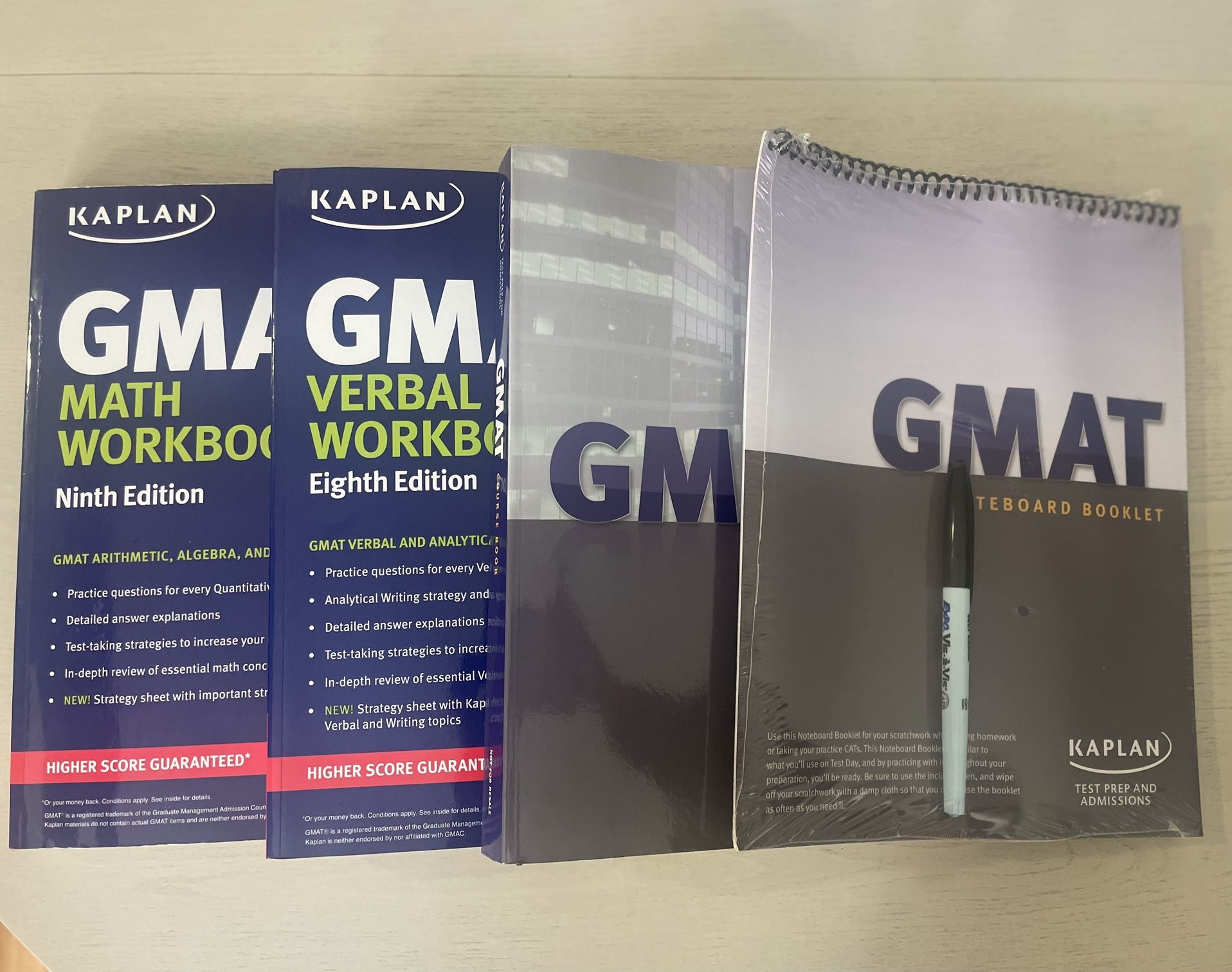 KAPLAN GMAT MATH AND VERBAL WORKBOOKS