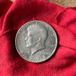 1972  half dollar Error  coin, silver