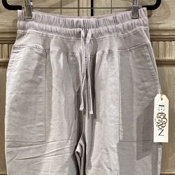 Gray Linen Joggers 
